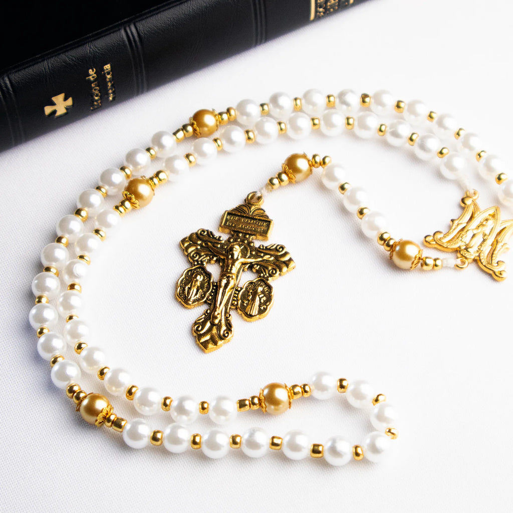 Cruz y medalla del Rosario Católico Maris Stella de Holycrvx